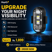 Pack of 2 LED Car Strobe Lights with Remote