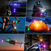 Pack of 2 LED Car Strobe Lights with Remote